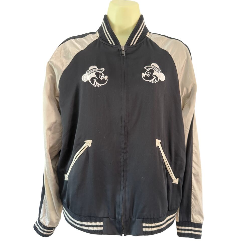 Uniqlo Disney Mickey World Tour Baseball Bomber Jacket Size Small
